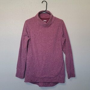 Women's Duluth Trading Co Sz S Pullover Boucle Fleece Red Sweater top